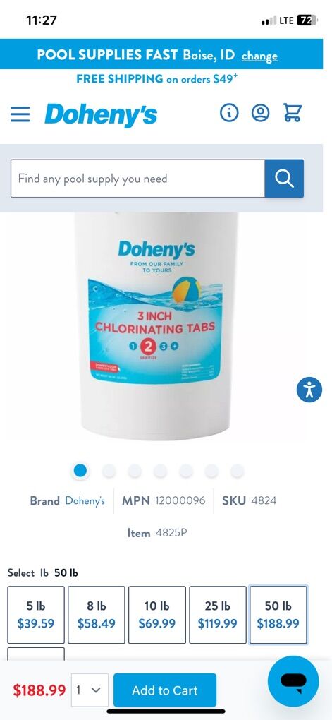 Doheny's 3 Chlorinating Tablets