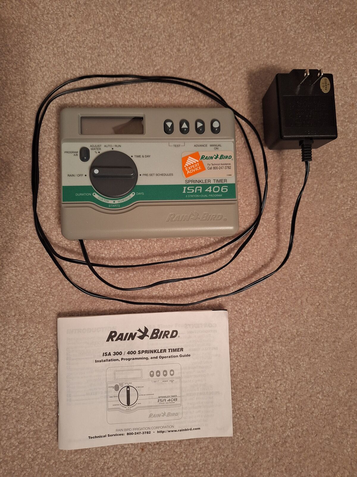 Rain Bird Sprinkler Timer 6 Station Dual Program