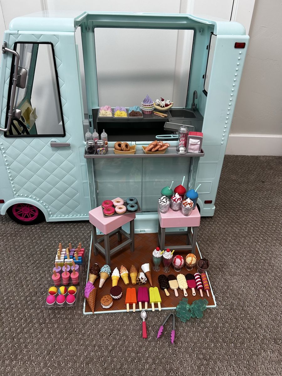 Our Generation Sweet Stop Ice Cream Truck & Accessories for 18-inch Dolls