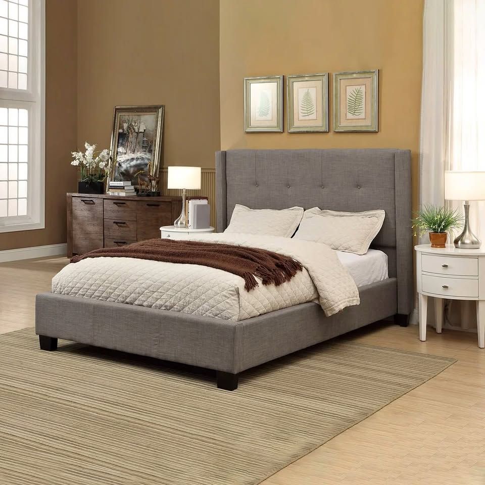WAREHOUSE CLEARANCE – Costco Macallister Upholstered Bed Frame
