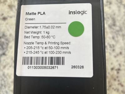 Inslogic Matte PLA - Green