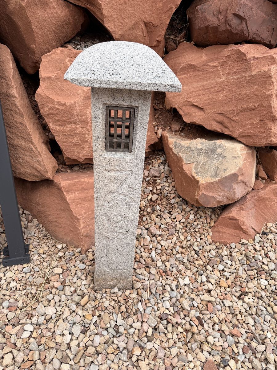 Japanese Stone Garden Lantern Pagoda Tachi