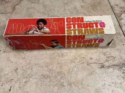 Vintage Constructo Straws Building In Original Box