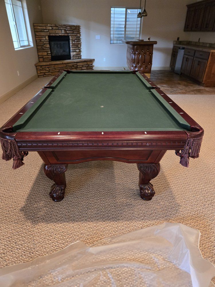 American Heritage Billiards Pool Table with Wall Rack and Accessories