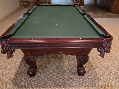American Heritage Billiards Pool Table with Wall Rack and Accessories