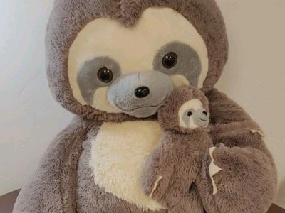 GOFFA XL Sloth Stuffed Animal Soft Huggable Plush