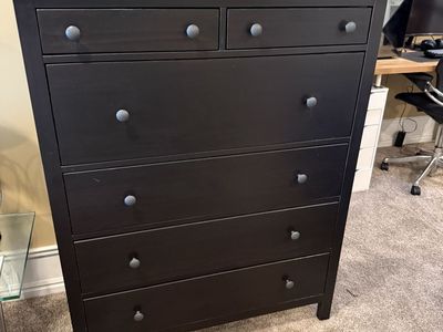 IKEA Hemnes 6-Drawer Dresser - Black-Brown