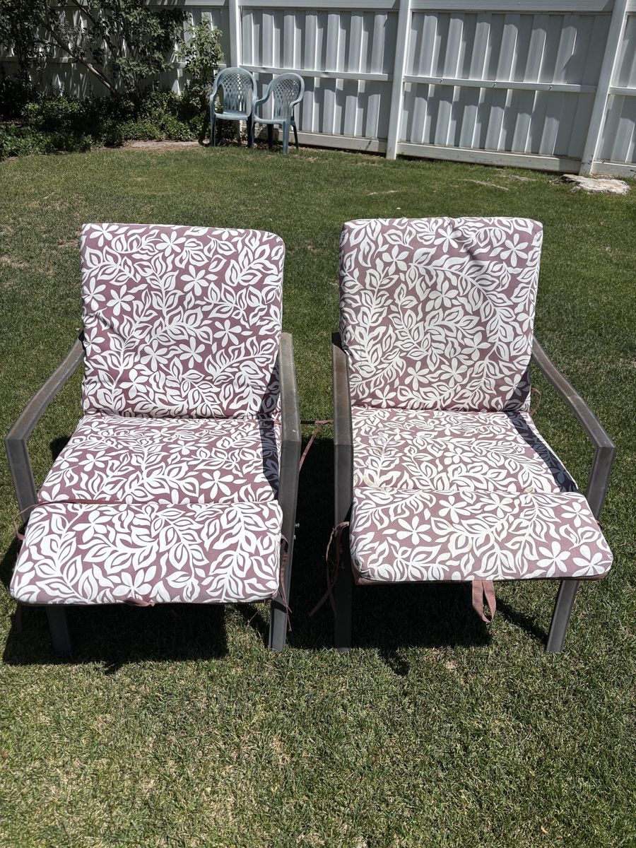 Pair of patio chairs