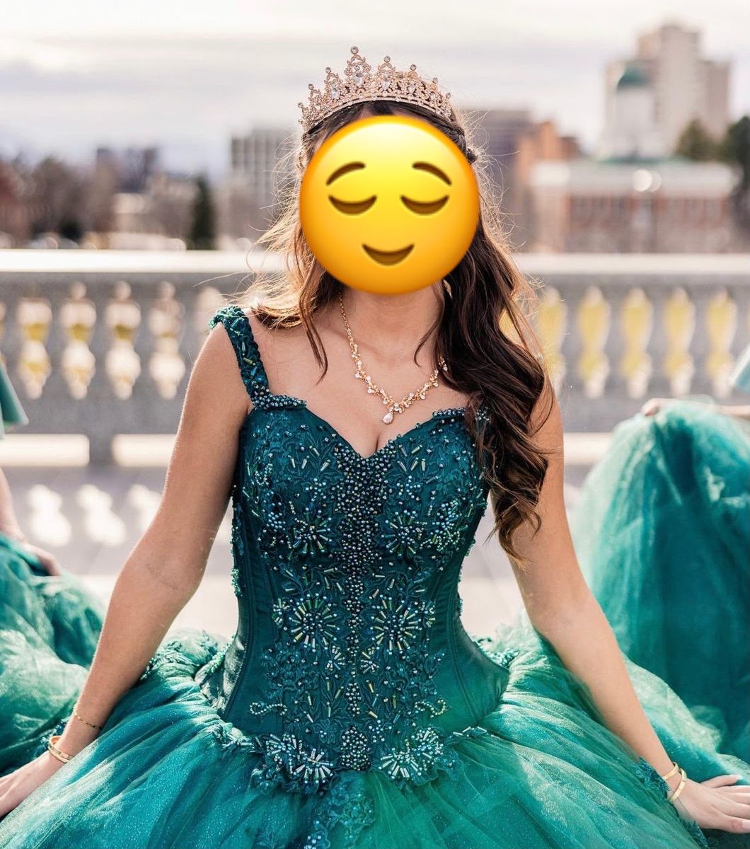 Quinceañera Dress with Lace-Up Back, Size 5