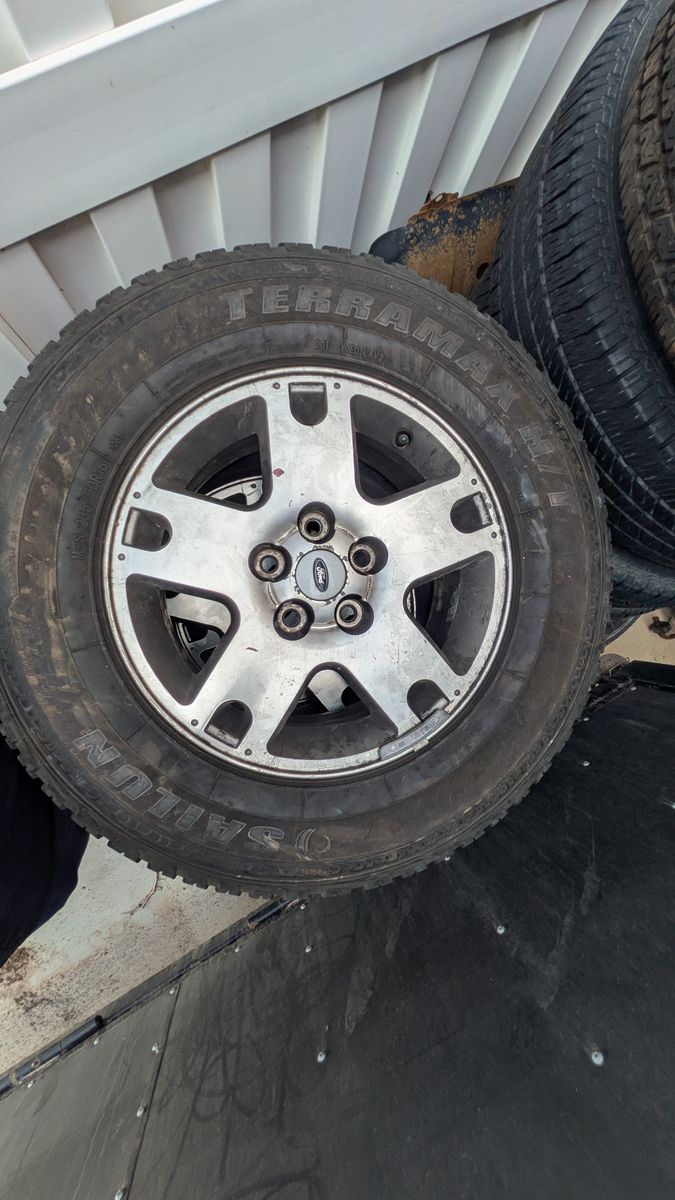 Ford OEM 16” Alloy Wheels & Sailun Terramax H/T Tires – 5x4.5 Bolt Pattern