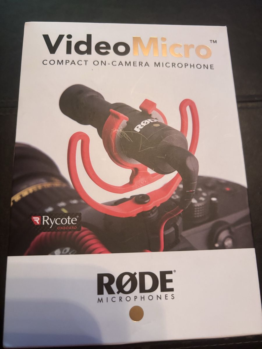 Rode VideoMicro Compact On-Camera Microphone with Rycote Lyre Mount - New in Box