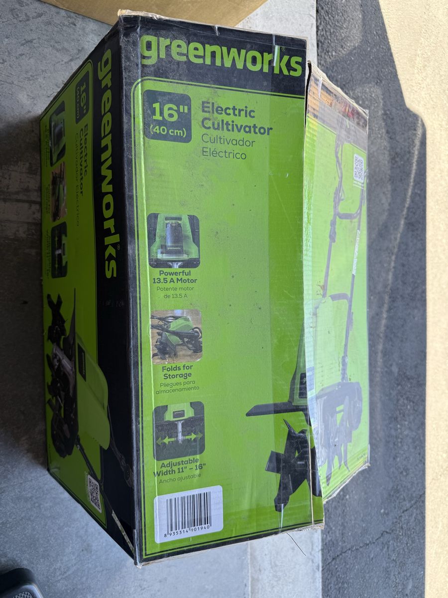 New Greenworks Electric corded cultivator
