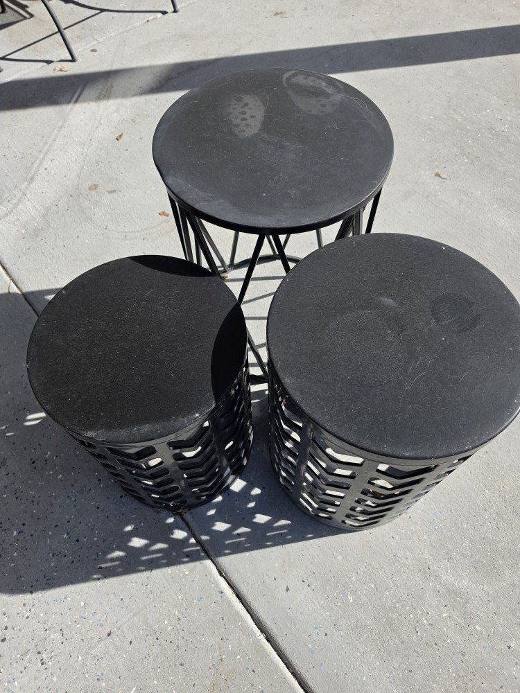 nesting outdoor patio tables black