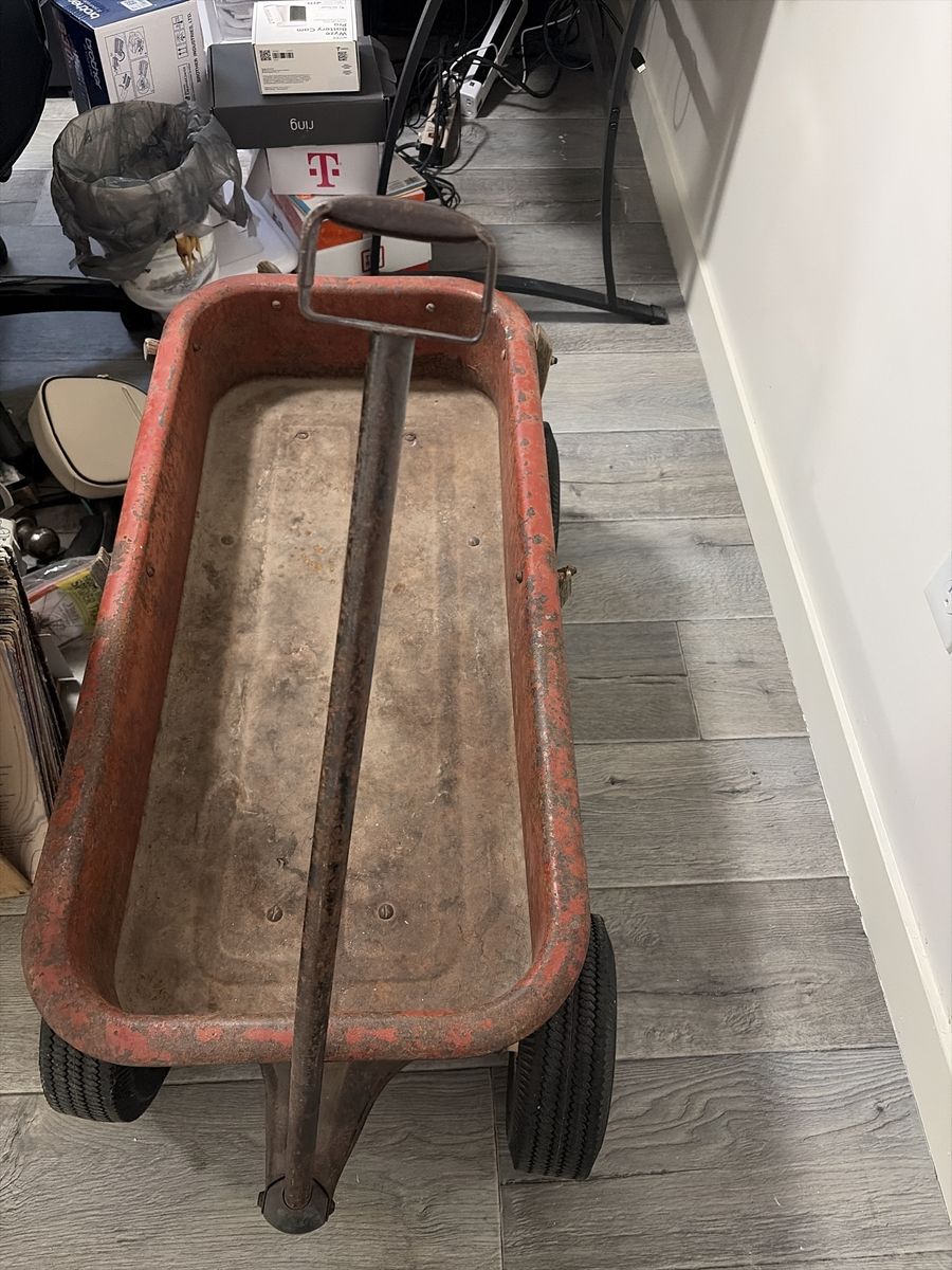 Vintage Radio Flyer Red Steel Wagon All-Terrain Tires