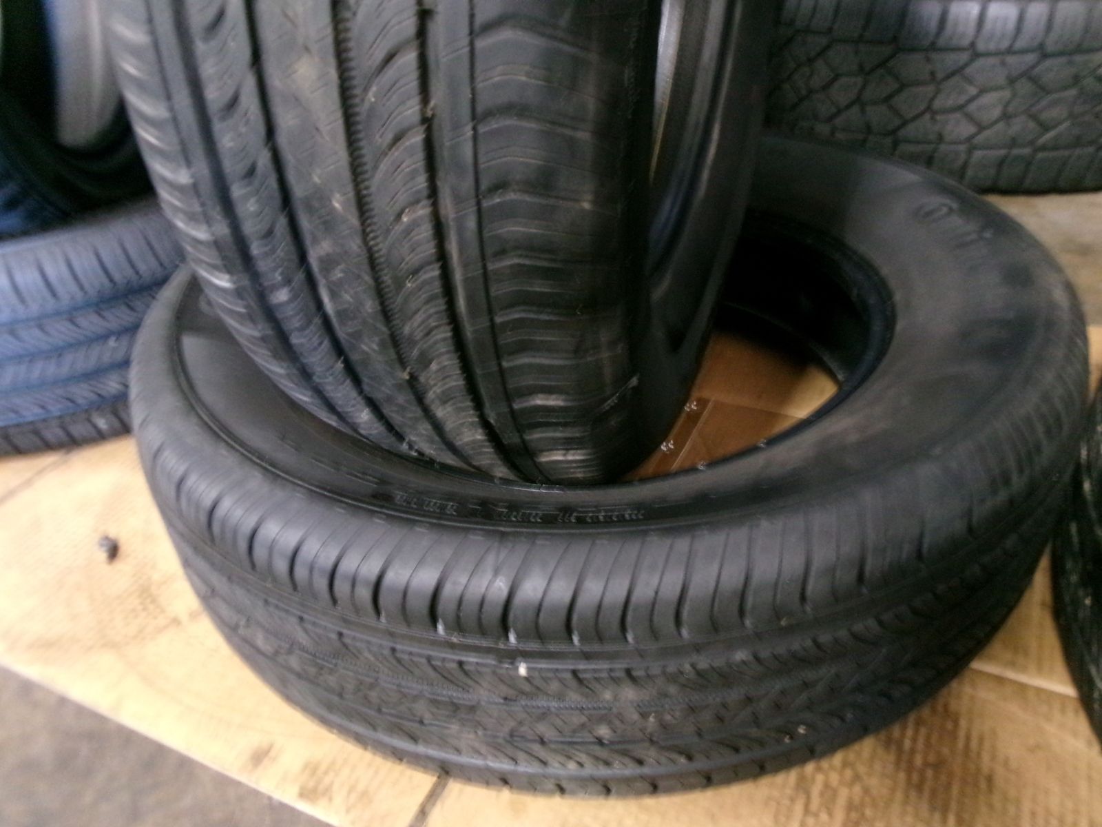 225/65R17 CONTINENTAL PRO CONTACT TX PAIR OF TWO USED TIRES