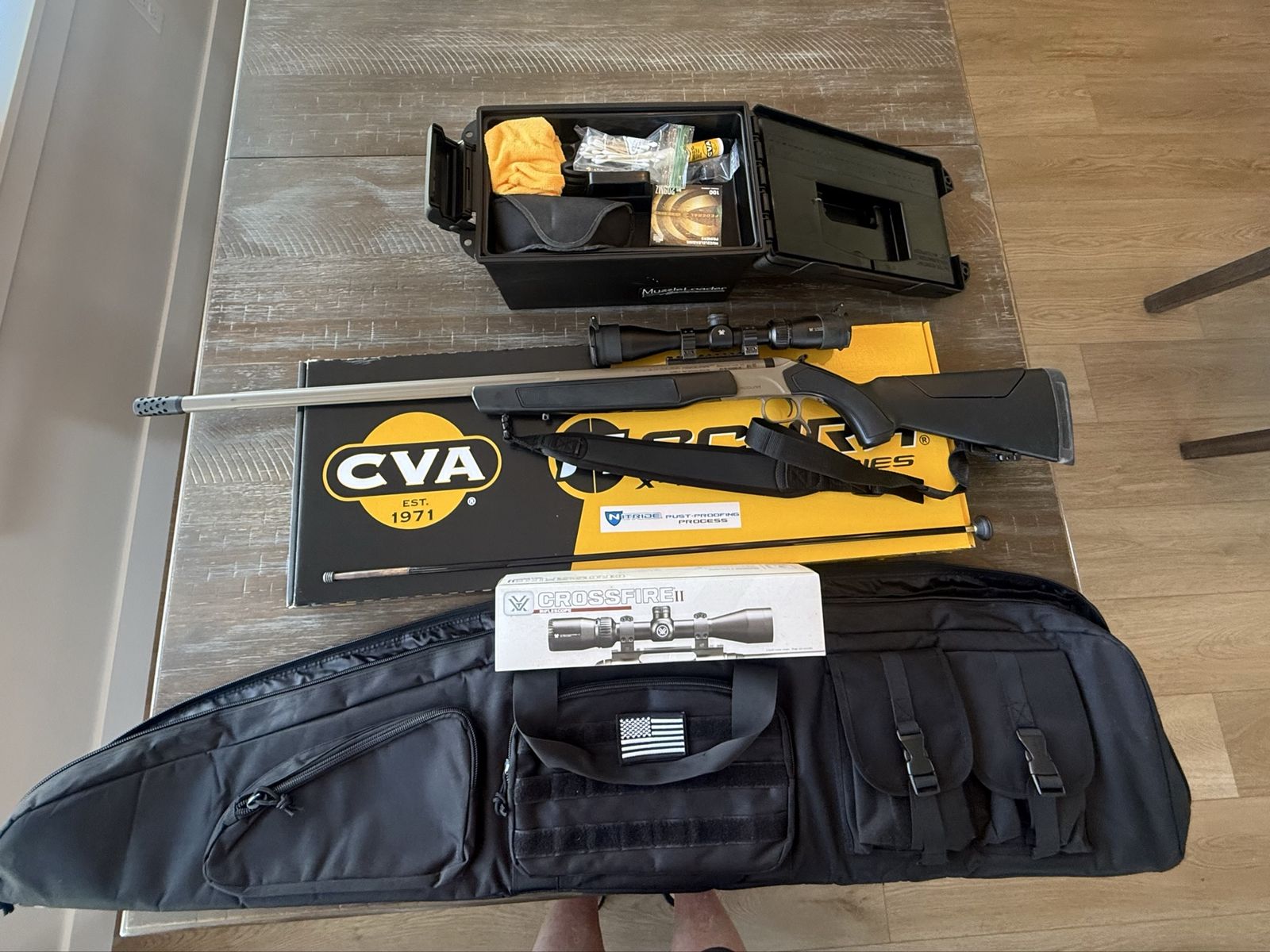 CVA Accura LR-X .50 Cal Muzzleloader Package w/ Vortex Crossfire II 3-9x40 Scope & Case