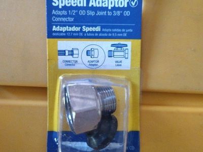 BrassCraft Speedi Adaptor 1/2 in OD Slip Joint to 3/8 in OD Connector 66-6-8WX CD x5
