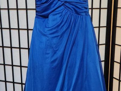 Vintage Royal Blue Formal Dress Size 9/10