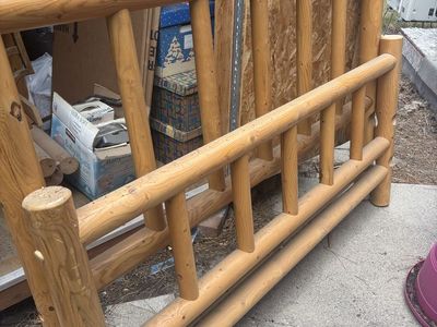 Rustic Wood Bed Frame for Queen with Dresser wardrobe table