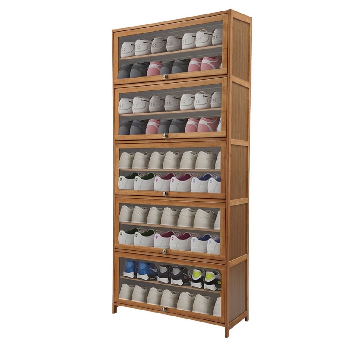 Shoe Organizer Cabinet with Clear Doors