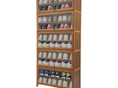 Shoe Organizer Cabinet with Clear Doors