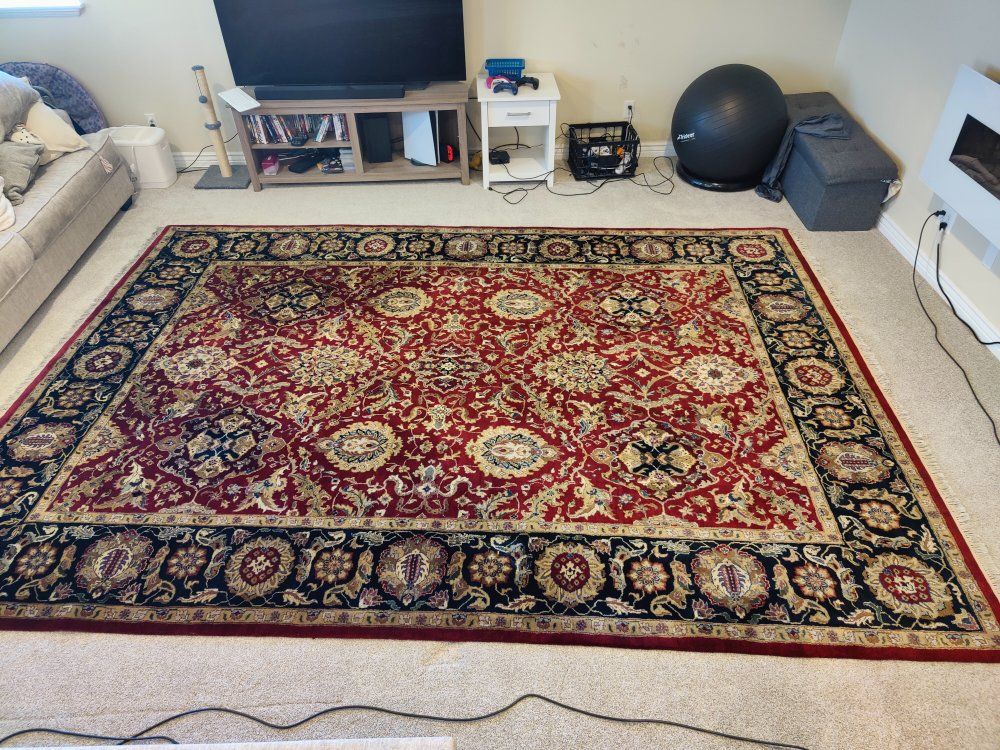 clean very large thick rug 12'5" X 8'10"