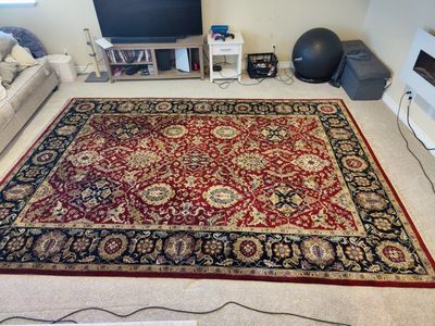 clean very large thick rug 12'5" X 8'10"