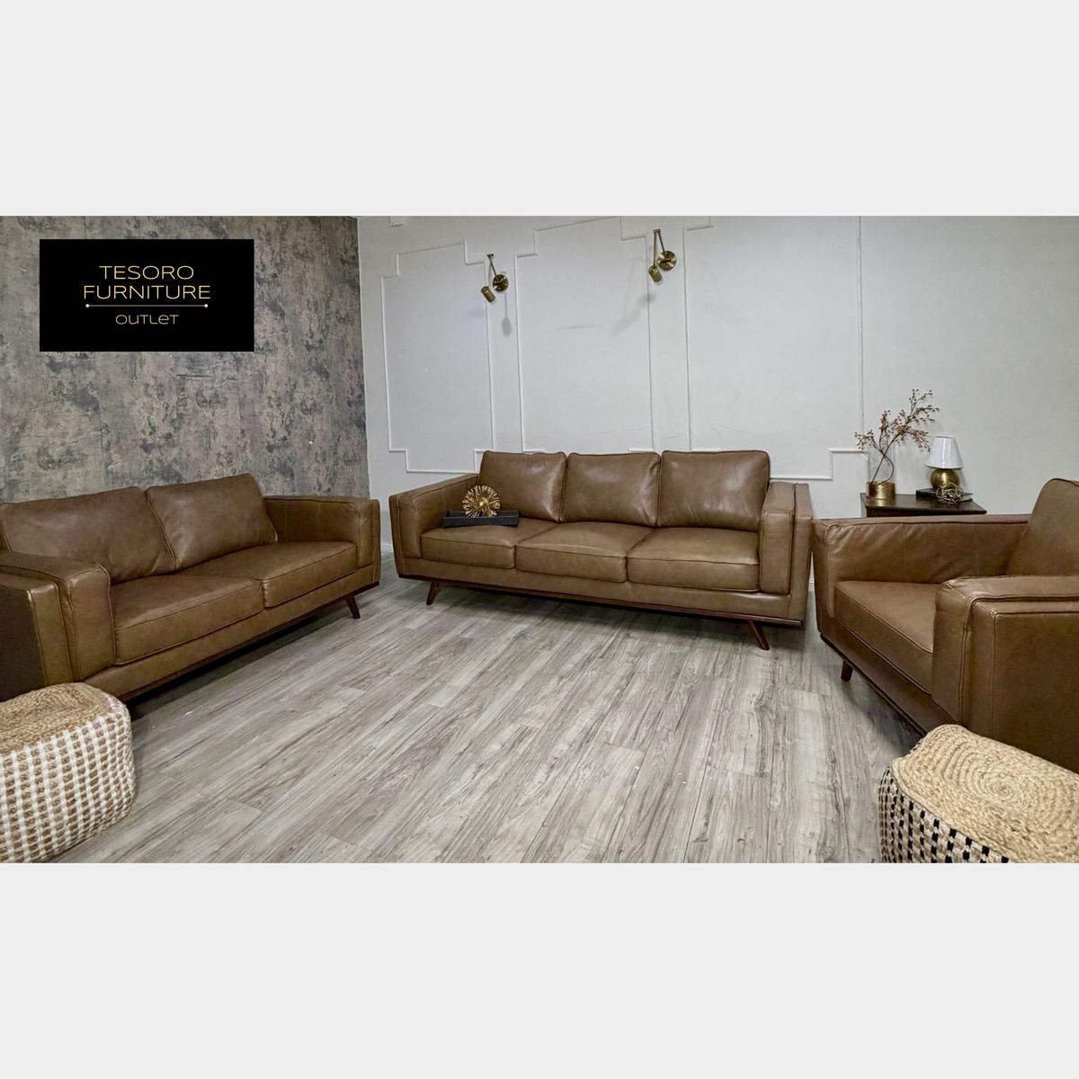 POSITANO GENUINE LEATHER SOFA SET WE OFFER DELIVERY‼️