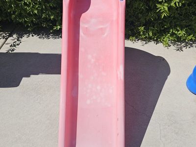 well used Kids Outdoor Play Slide - Pink & Blue Playground Equipment for Toddlers