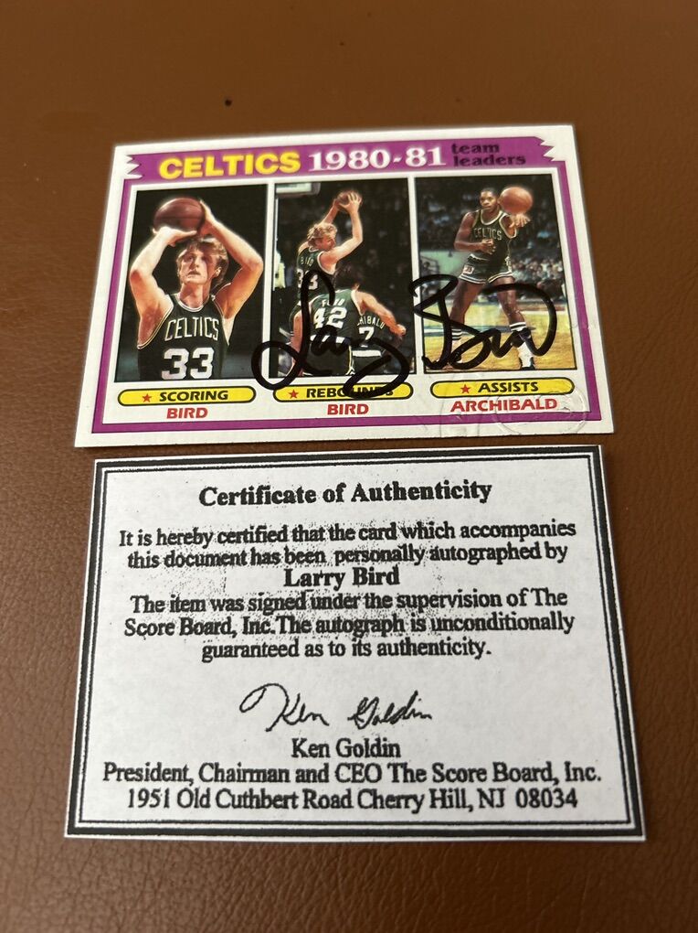 Larry Bird Boston Celtics Autograph Basketball