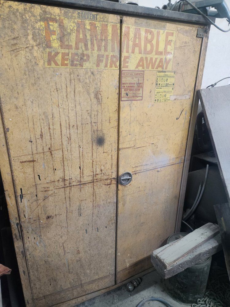Se-Cur-All Safety Storage Cabinet For Flammable Liquids Solvent Yellow