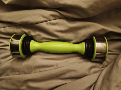Green and Silver Hand Weight Dumbbell Fitness Equipment