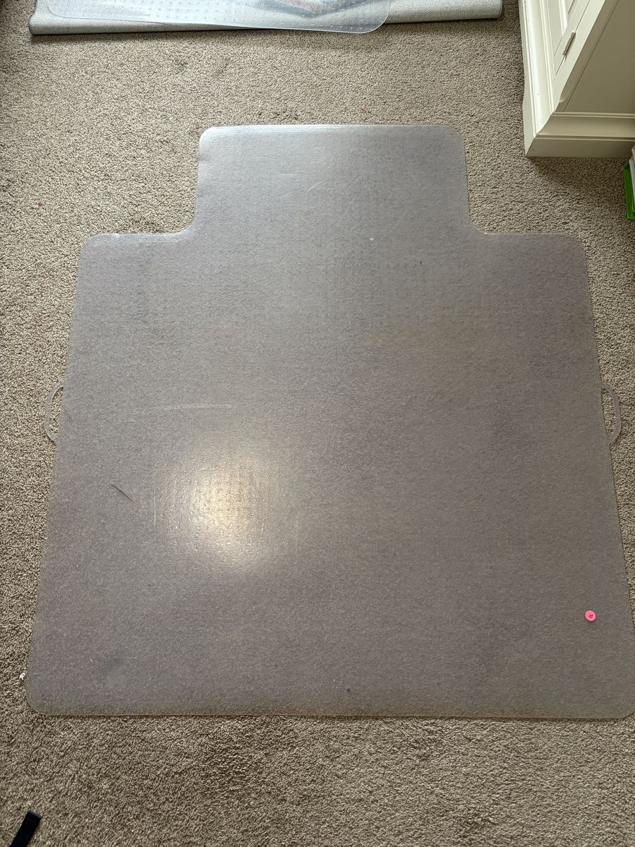 Clear Plastic Chair Mat for Carpeted Floors - 48" x 54" Office Floor Protector