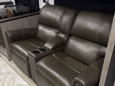 Manual Double Recliner Sofa with Center Console and Cup Holders