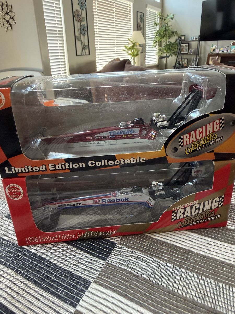 RCCA1998 Limited Edition NHRA 1:64 Top Fuel Dragster Lot. Blaine Johnson Travers and Cristen Powell Reebok. Limited Production