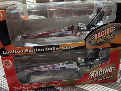 RCCA1998 Limited Edition NHRA 1:64 Top Fuel Dragster Lot. Blaine Johnson Travers and Cristen Powell Reebok. Limited Production