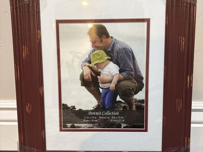Portrait Collection Distressed Red Picture Frame 11x14 Matted to 8x10