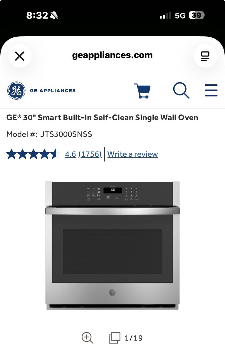 GE 30 Smart Built-in Self-Clean Single Wall Oven