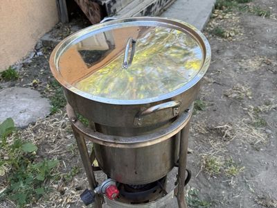 North American Aluminum Turkey Fryer Pot & Propane Burner Stand - Outdoor Cooking Set
