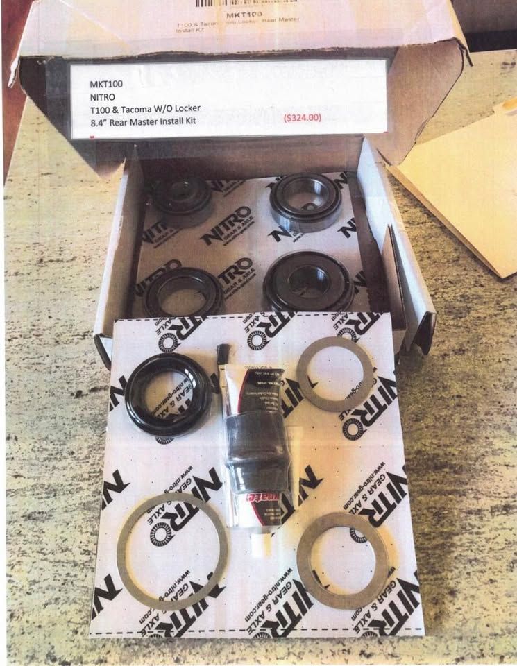 MKT100 NITRO REAR MASTER INSTALL KIT