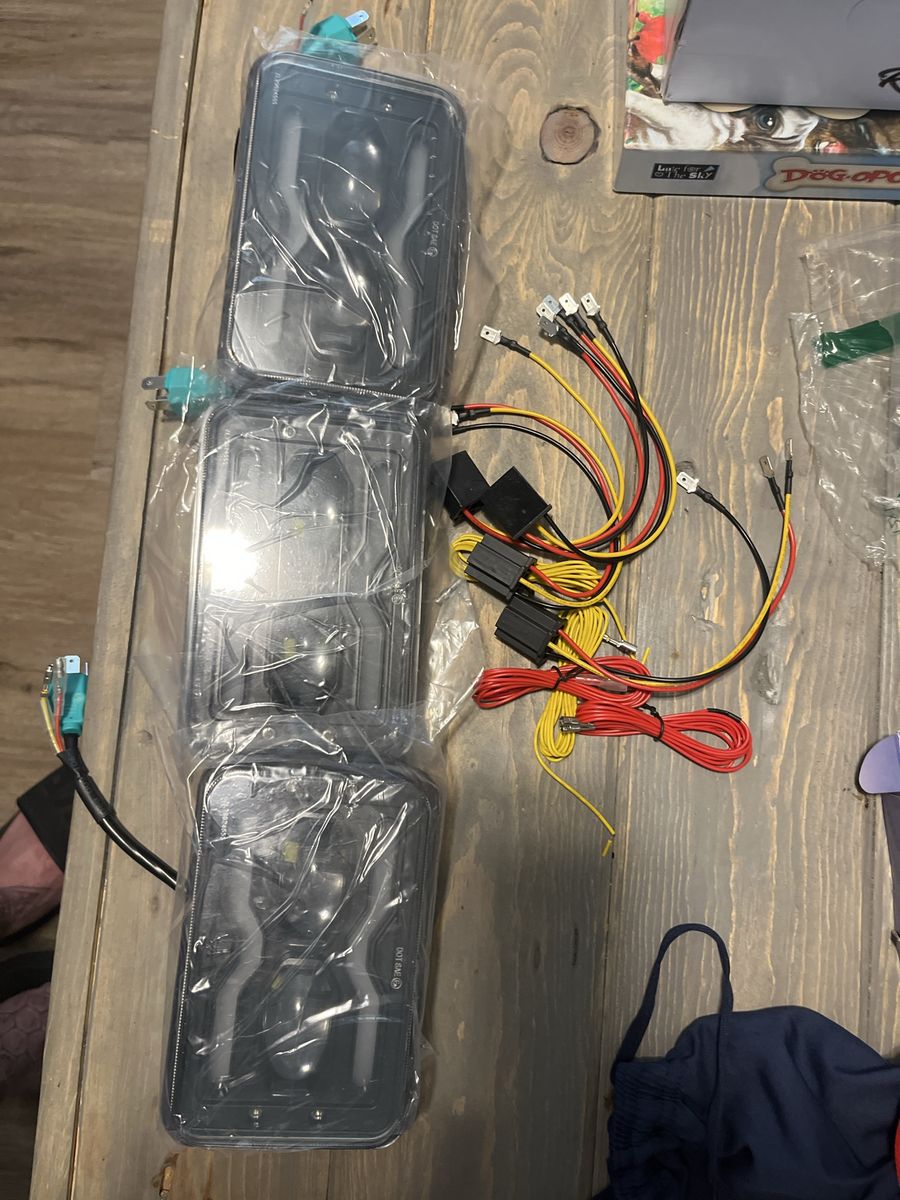 LED Headlights Assembly Set with Wiring Harness