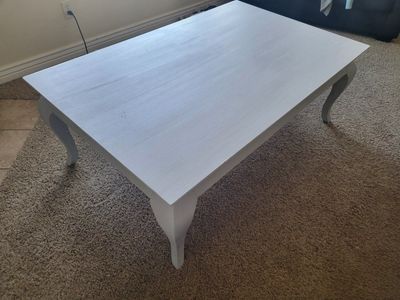Large Grey Wooden Coffee Table
