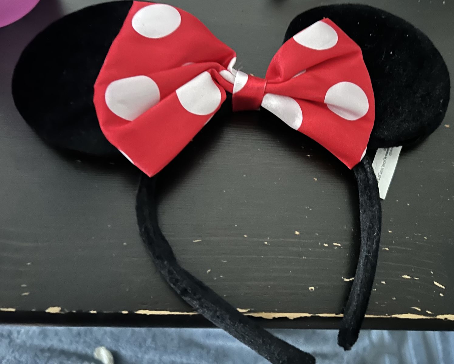 Minnie Mouse Polka Dot Bow Ear Headband for Adults