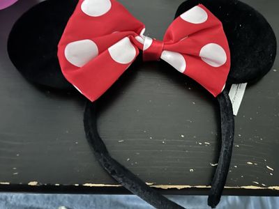Minnie Mouse Polka Dot Bow Ear Headband for Adults