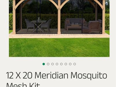 Yardistry 12x20 Meridian Mosquito Mesh Kit for Gazebo