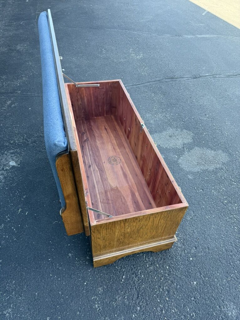 LANE Cedar Chest with an upholstered bench