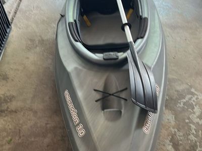 Sun Dolphin Excursion 10, great for fishing, Sit-In Kayak - Gray, 10 ft with Paddle