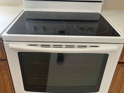 Maytag White Electric Range with Glass Cooktop and Oven - Used, Excellent Condition