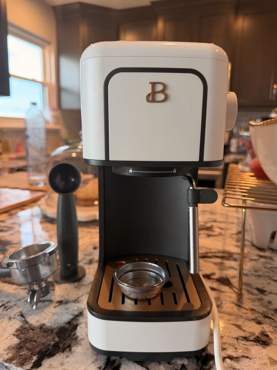 Beautiful Drew Barrymore Beautiful Espresso Machine White Gold