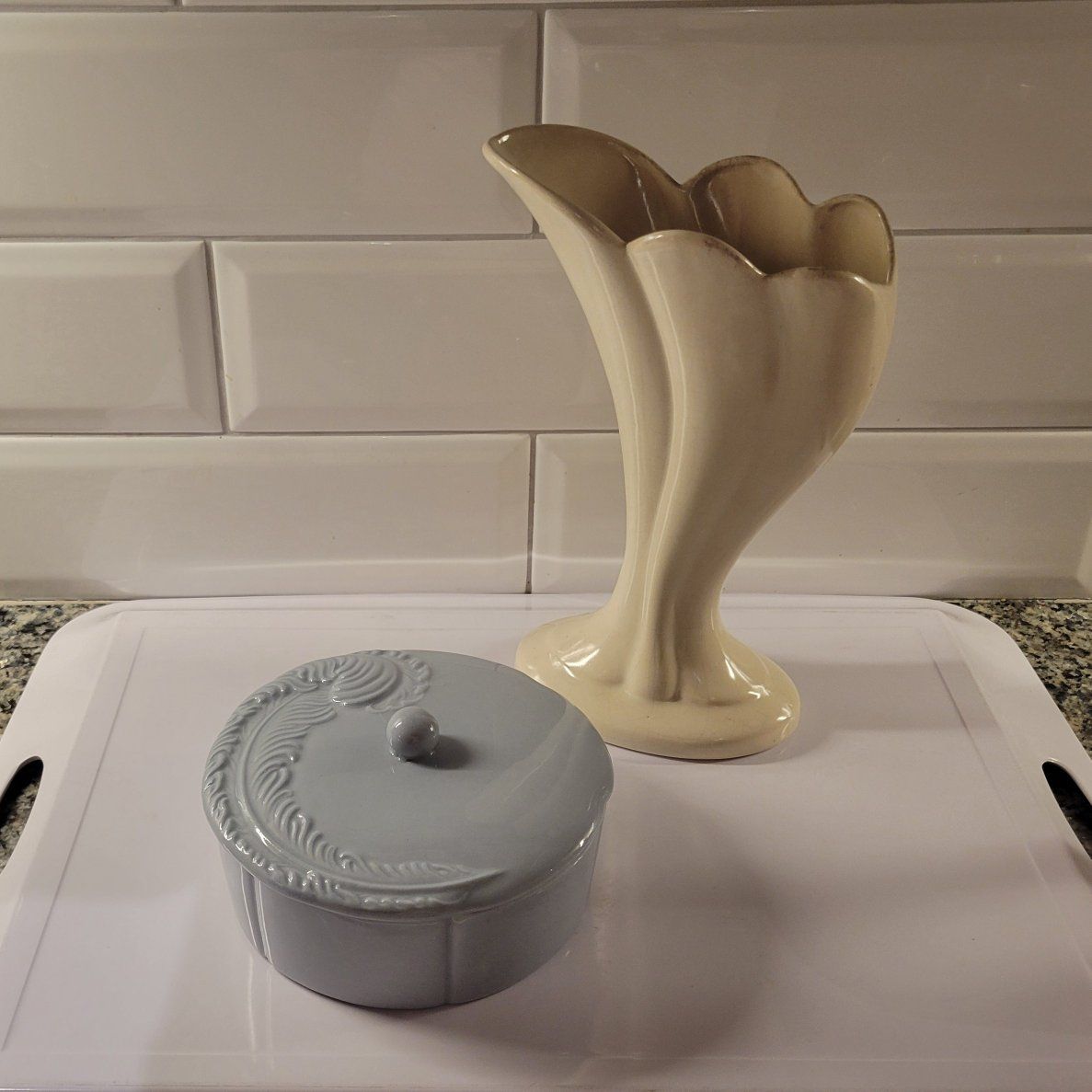 Antique Vase + Container